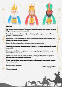 Miniatura carta resyes 2 - Los Reyes Magos Escriben